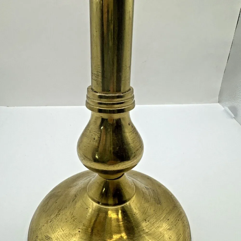 Vintage Brass Candle Stick Holders 14.25” Heavyweight